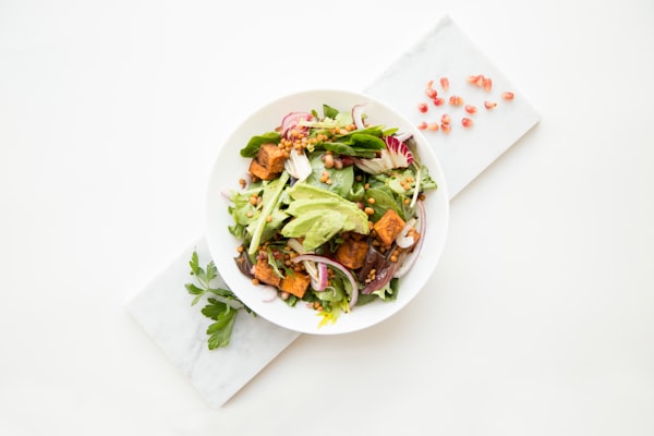 A bright pasta salad